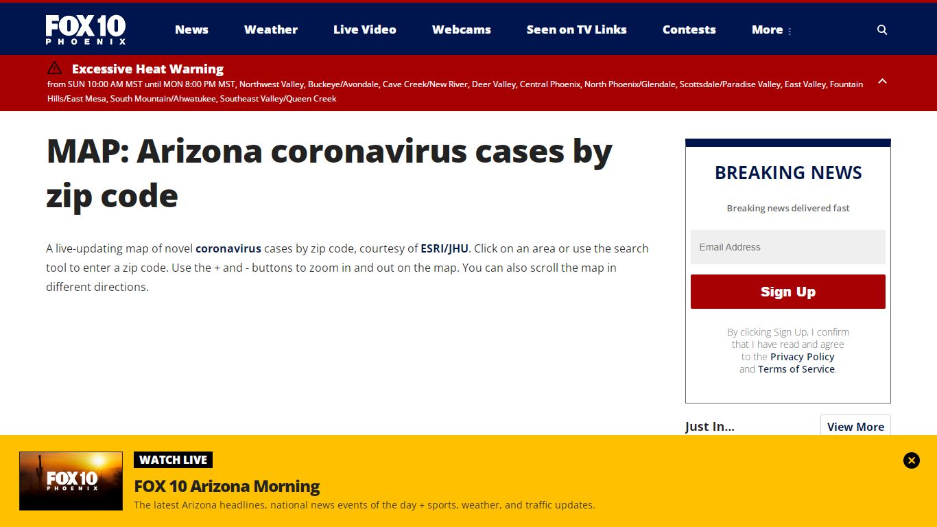 MAP: Arizona coronavirus cases by zip code - FOX 10 Phoenix